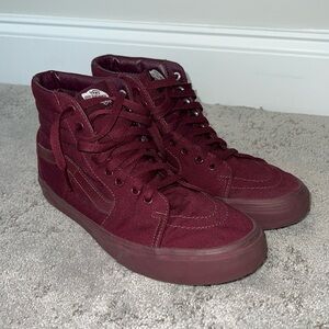 Vans Maroon Hi Skate Shoes